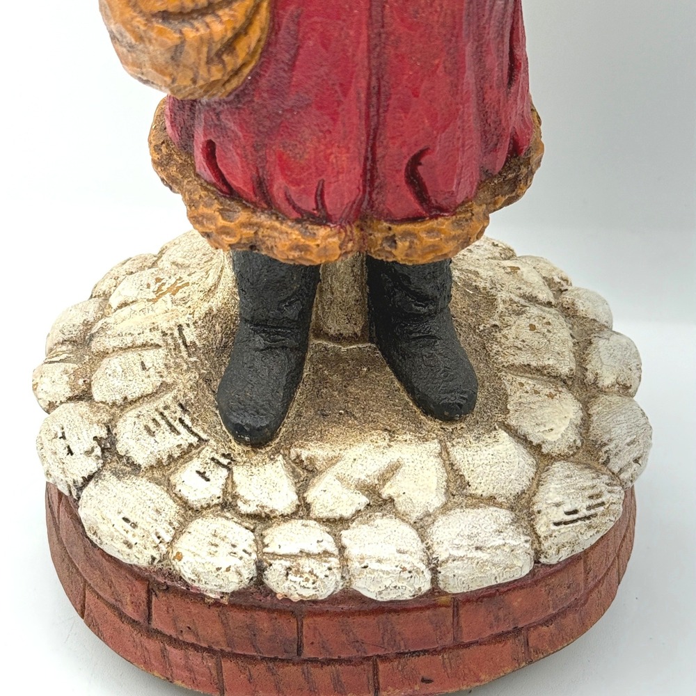 Enesco Musical Figurine Old World Santa 12in Red 1987 Vtg Christmas Victorian - Picture 16 of 16